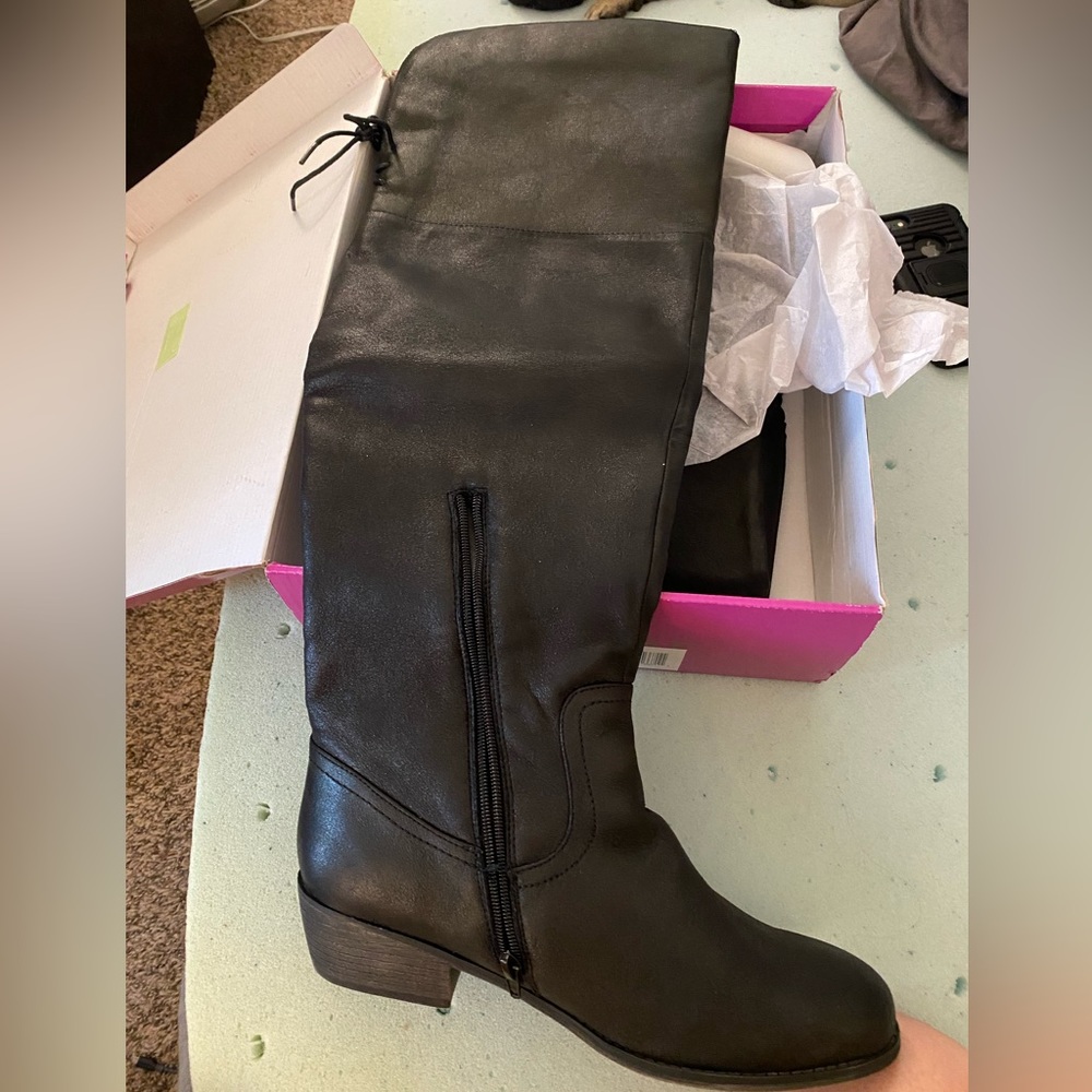Rampage black women’s over knee boots tall size 11. New in box